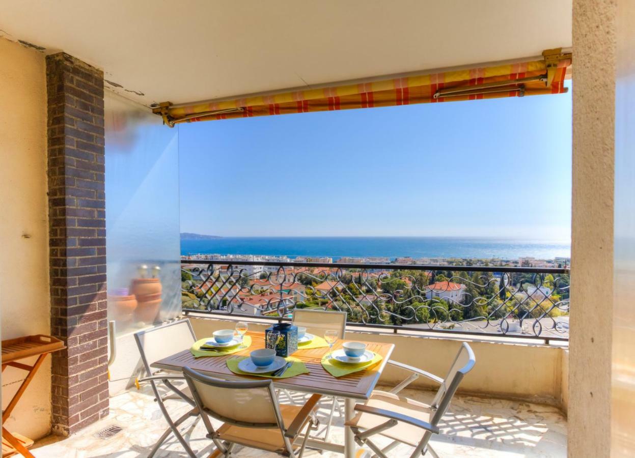 니스 Confortable 3 Pieces Avec Superbe Vue Mer 아파트 외부 사진